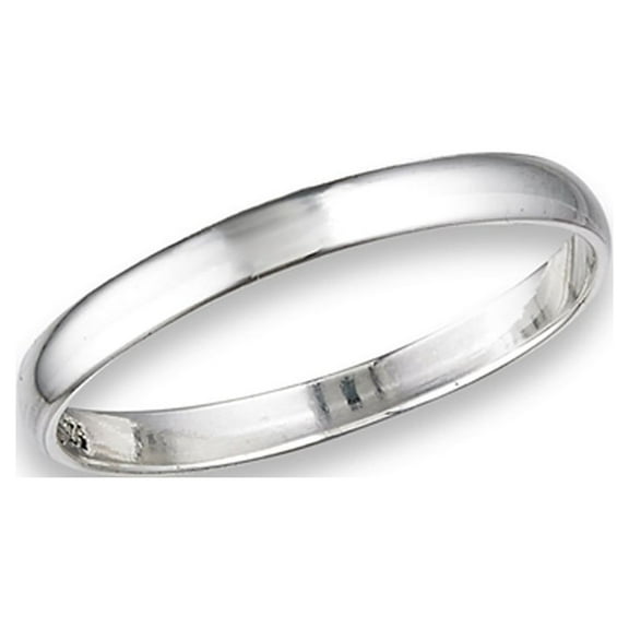 Men's Wedding Band 2.5mm Ring .925 Sterling Silver Jewelry Female Male Unisex Size 5.5