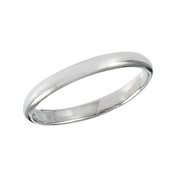 Men's Wedding Band 2mm Ring .925 Sterling Silver Jewelry Female Male Unisex Size 9