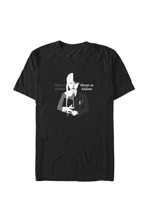 Men's Wednesday Always an Addams Graphic Tee Black 2X Large