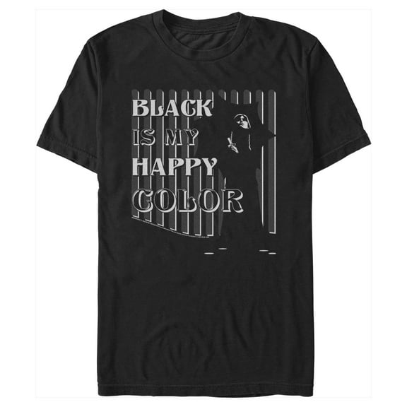 Men's Wednesday Black is My Happy Color  Graphic Tee Black 3X Large