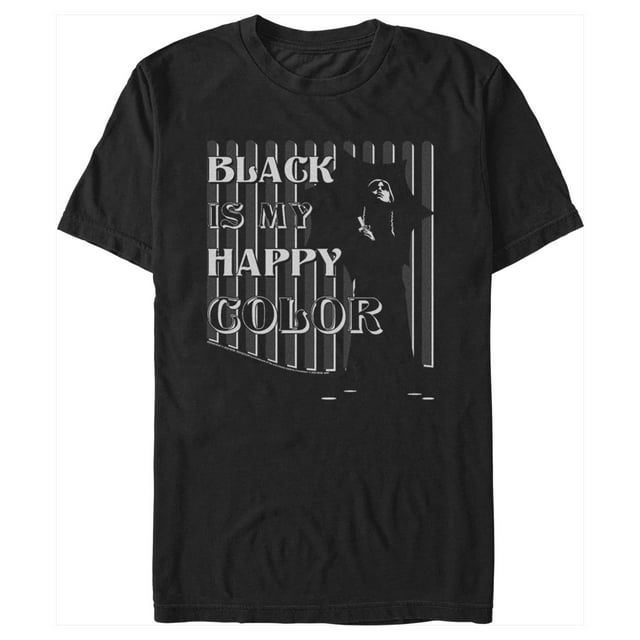 Men's Wednesday Black is My Happy Color Graphic Tee Black X Large