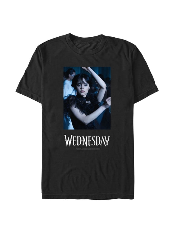 Men's Wednesday Dance Scene Logo Graphic Tee Black Small
