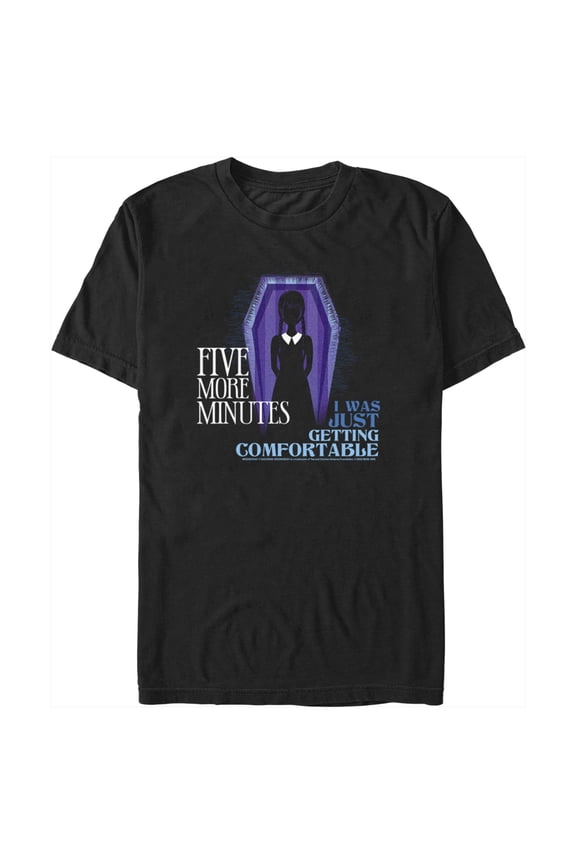 Men's Wednesday Five More Minutes Graphic Tee Black 3X Large