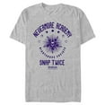 thumbnail image 1 of Men's Wednesday Nevermore Academy Nightshade Society  Graphic Tee Athletic Heather X Large, 1 of 5
