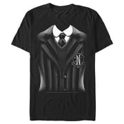 Men's Wednesday Nevermore Academy Uniform  Graphic Tee Black Large