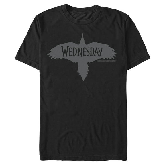 Men's Wednesday Raven Logo  Graphic Tee Black 2X Large