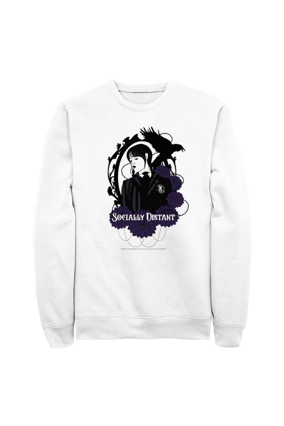 Men's Wednesday Socially Distant Sweatshirt White 3X Large