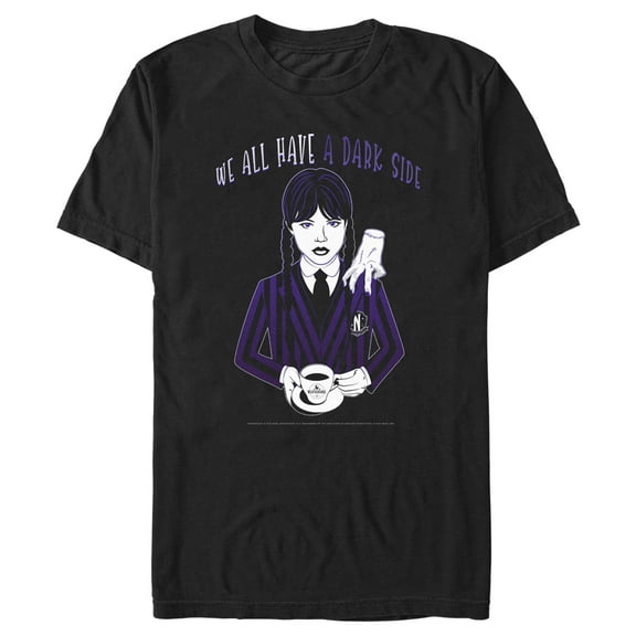 Men's Wednesday We All Have a Dark Side Graphic Tee Black 2X Large