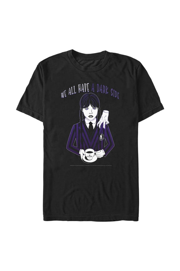 Men's Wednesday We All Have a Dark Side Graphic Tee Black Medium