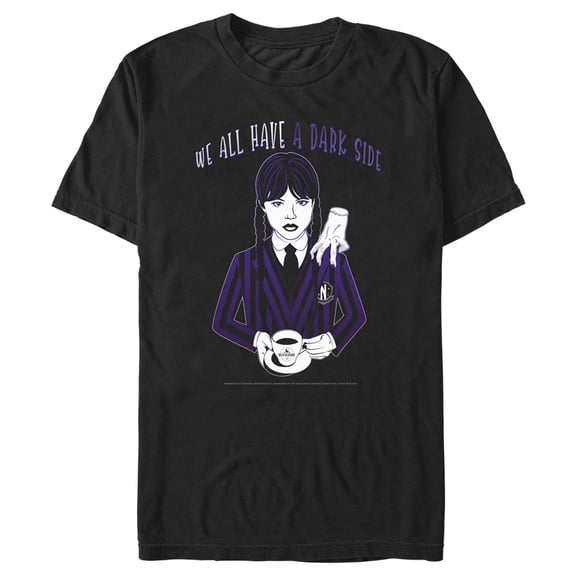 Men's Wednesday We All Have a Dark Side Graphic Tee Black X Large