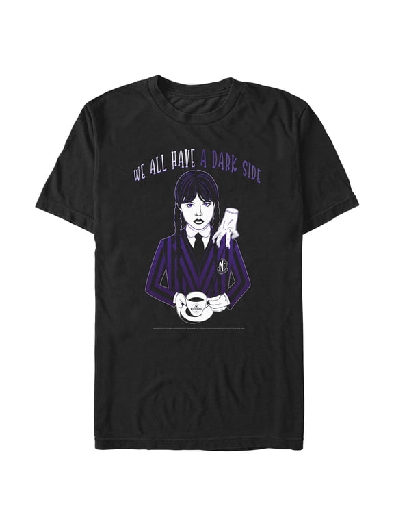 Men's Wednesday We All Have a Dark Side Graphic Tee Black X Large