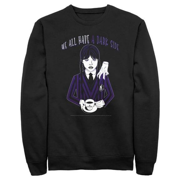 Men's Wednesday We All Have a Dark Side Sweatshirt Black X Large