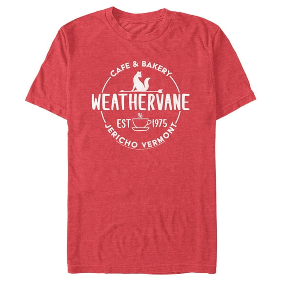 Men's Wednesday Weathervane Cafe Logo Graphic Tee Red Heather 2X Large