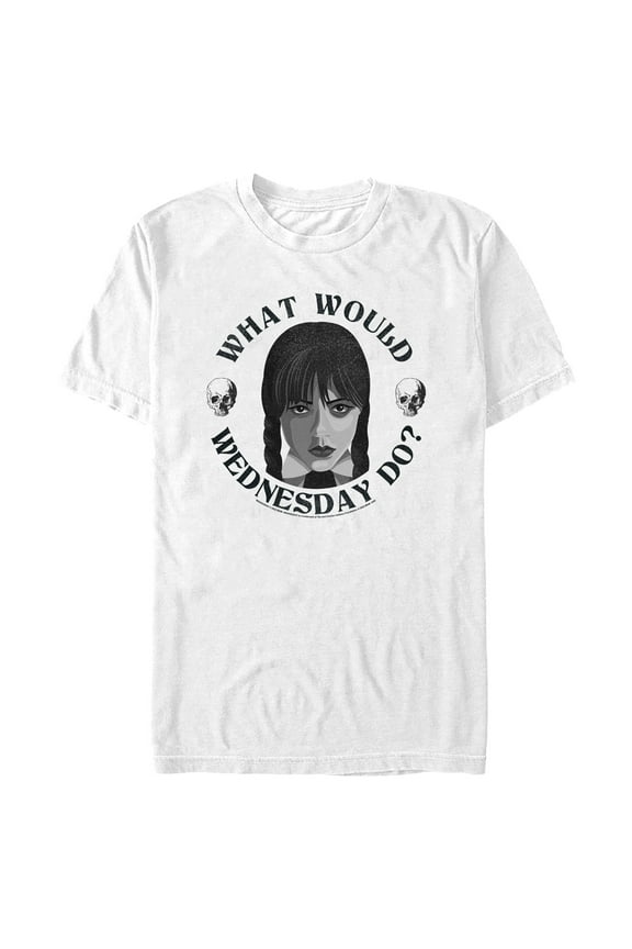 Men's Wednesday What Would Wednesday Do?  Graphic Tee White Medium