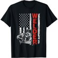 thumbnail image 1 of Men's Welder American Flag Graphic T-Shirt Distressed Patriotic Welding Gift Tee, 1 of 6