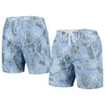 thumbnail image 1 of Men's Wes & Willy Light Blue Kentucky Wildcats Vintage Floral Swim Trunks, 1 of 3