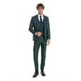 thumbnail image 1 of Men's Wessi Slim Fit 3PC Green with White and Navy Plaid Formal Suit TY-1431, 1 of 8