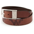 thumbnail image 1 of West Virginia Mountaineers Brandish Leather Belt, 1 of 1