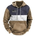 thumbnail image 1 of Men's Western Aztec Hoodies Sweatshirts Plus Size Loose Ethnic Graphic Print Drawstring Hooded Pullover with Pocket, 1 of 3