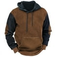 thumbnail image 1 of Men's Western Aztec Hoodies Sweatshirts Plus Size Loose Ethnic Graphic Print Drawstring Hooded Pullover with Pocket, 1 of 3