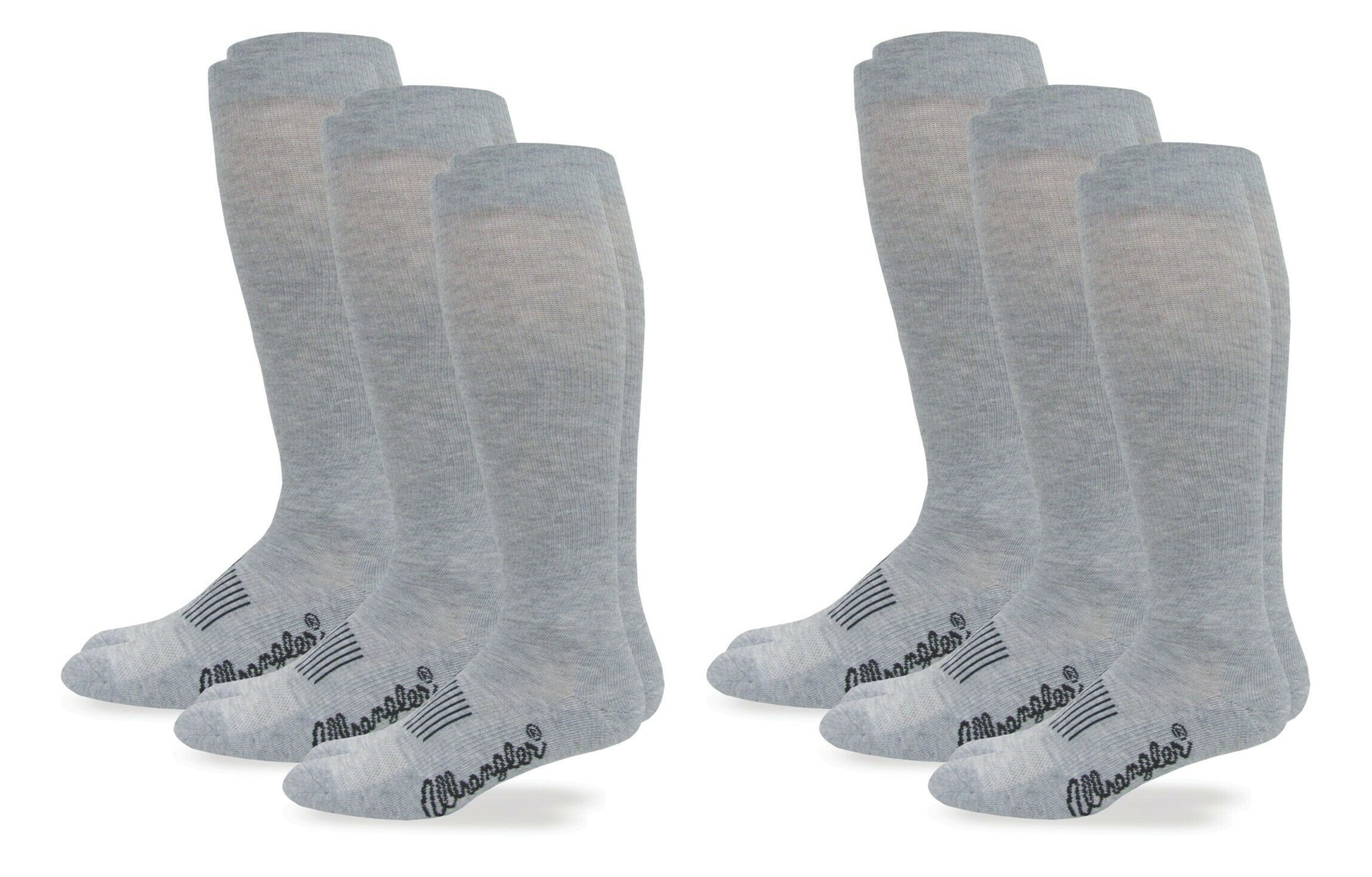 Men's Western Boot Cushion Over the Calf Socks 6 Pack Socks