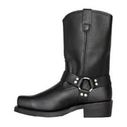 Mens Western Boots Leather Embroidered Cowboy Boots for Men Composite Safety Toe Country Boots Mid Calf Boot Work Boot