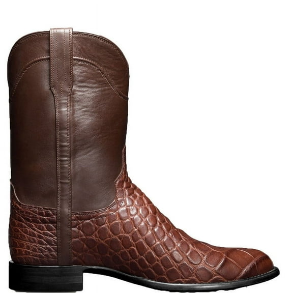 Men's Western Cowboy Boots Vintage Leather Casual Snake Print Mid Calf Boots Riding Boots Autumn Winter Men's Boots