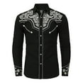 thumbnail image 1 of Men's Western Cowboy Shirts Long Sleeve Embroidered Shirts Slim Fit Casual Button Down Shirt With Pockets Big And Tall T Shirts for Men Casual Shirts Men Corduroy Shirt Women Young Mens Shirts Large N, 1 of 4