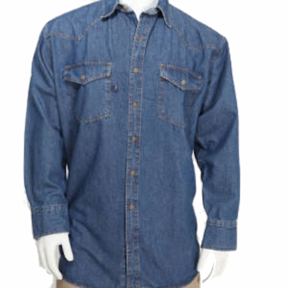 Men's Western Denim Shirt with Buttons - Walmart.com