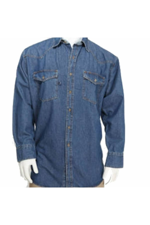 Men's Western Denim Shirt with Buttons
