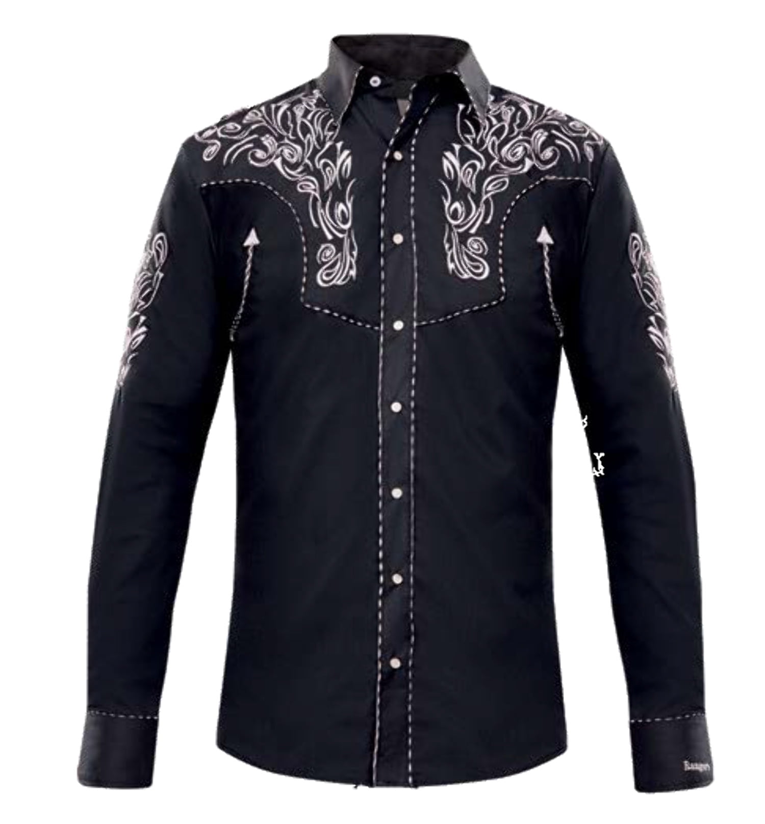 Men's Shirt Western Embroidered Estilo El Senor de los Cielos