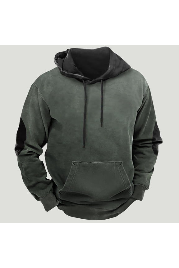 Men's Western Flannel Hoodies,Men's Western Aztec Sweatshirts Ethnic Print Graphic Patchwork Hoodies 2023 Casual Pullover Tops with Drawstring