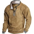 thumbnail image 1 of Men's Western Fleece Jackets Sweatshirts Vintage Quarter Zip Pullover Western Casual Long Sleeve Country Sweatshirt, 1 of 3