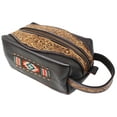 thumbnail image 1 of Men's Western Floral Tooled Beaded Pebbled Leather Travel Toiletry Dopp Kit Bag 18FKT11, 1 of 1