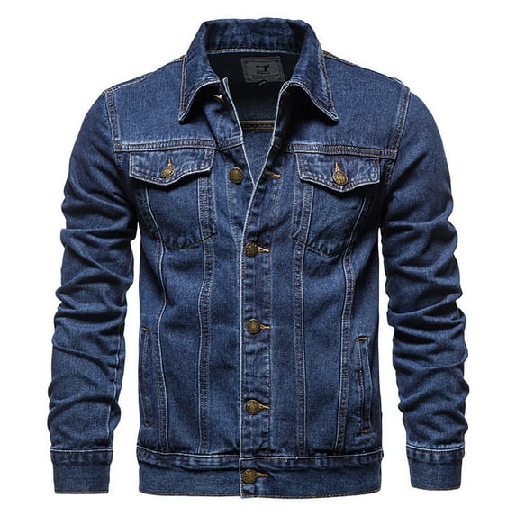 Men's Western Style Lined Denim Jacket for Spring and Autumn Seasons Comfortable Durable Outerwear