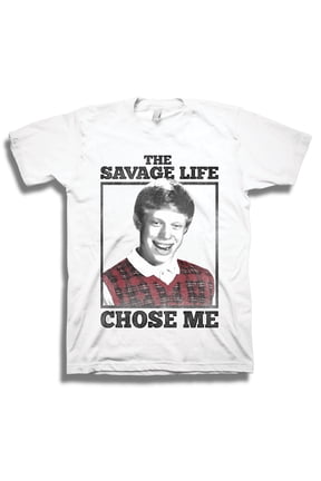Men's What Do You Meme "The Savage Life Chose Me" Short Sleeve Graphic T Shirt