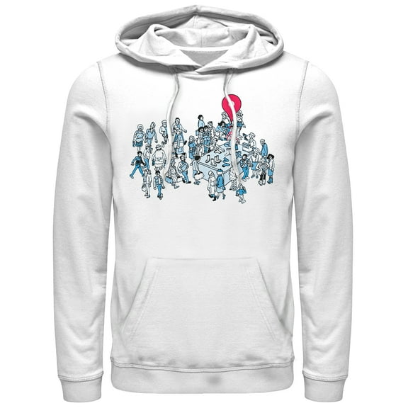 Men's Where's Waldo Location Found  Pull Over Hoodie White X Large
