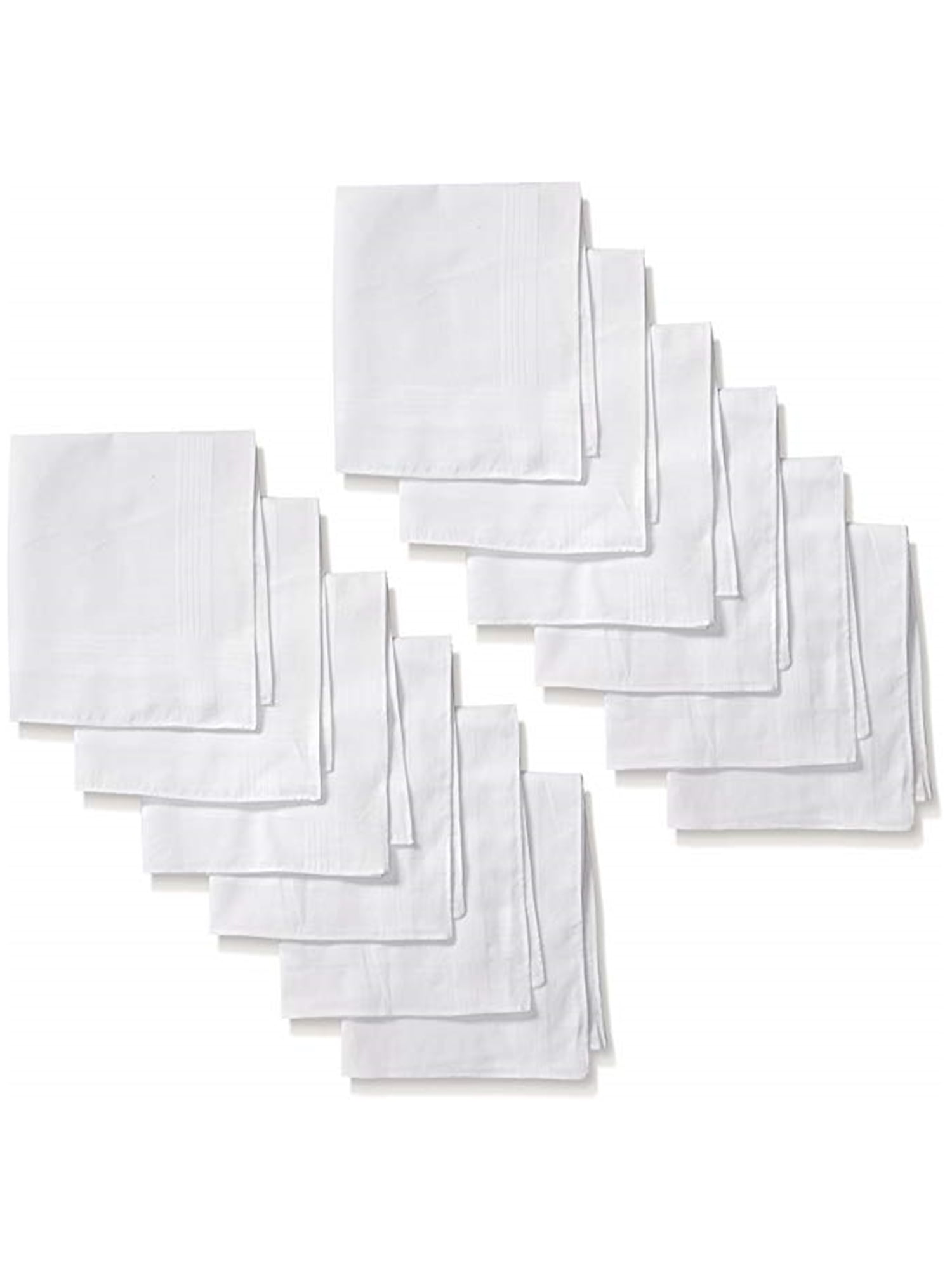 Men's White 100 Cotton Soft Finish Handkerchiefs
