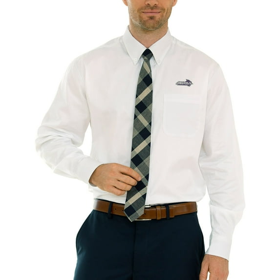 Men's White Abilene Christian University Wildcats Wicked Woven Button-Down Long Sleeve Shirt