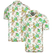 Mens White Arnold Palmer Print Tri-Blend Polo