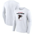 thumbnail image 1 of Men's White Atlanta Falcons Team Lockup Long Sleeve T-Shirt, 1 of 3