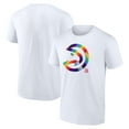 thumbnail image 1 of Men's White Atlanta Hawks Team Logo Pride T-Shirt, 1 of 3
