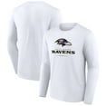 thumbnail image 1 of Men's White Baltimore Ravens Logo Team Lockup Long Sleeve T-Shirt, 1 of 3