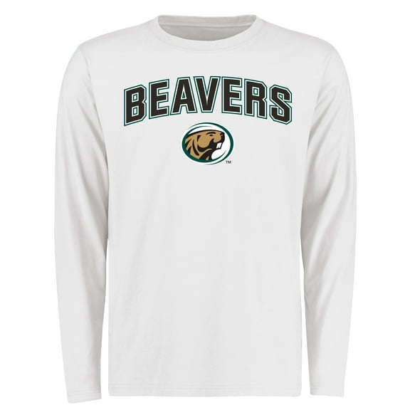 Men's White Bemidji State Beavers Proud Mascot Long Sleeve T-Shirt
