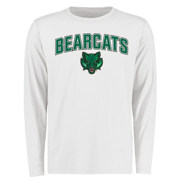Men's White Binghamton Bearcats Proud Mascot Long Sleeve T-Shirt
