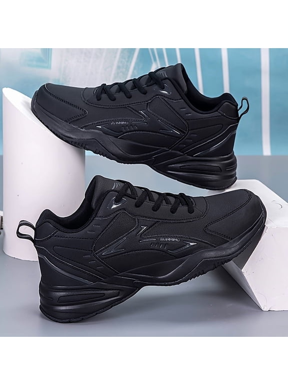 Sneakers, Men's All-Season Plus Size Walking Shoes, Wear-Resistant Sole, Breathable Sneaker Suiteble for, Casual Wear Lightweight and Comfortable, PU Upper, Cushioned TPR Sole,