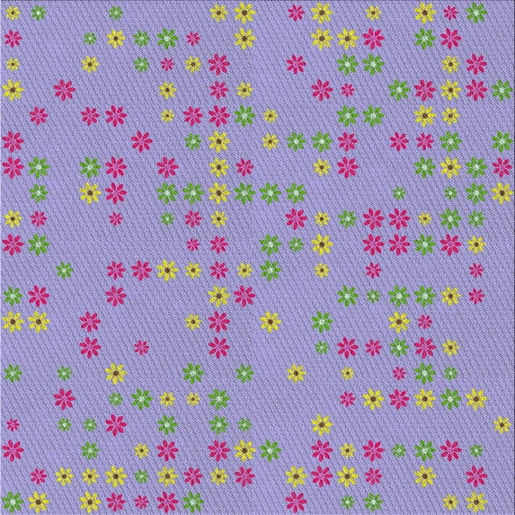 Ahgly Company Machine Washable Indoor Square Transitional Purple Sage Bush Purple Area Rugs, 6' Square