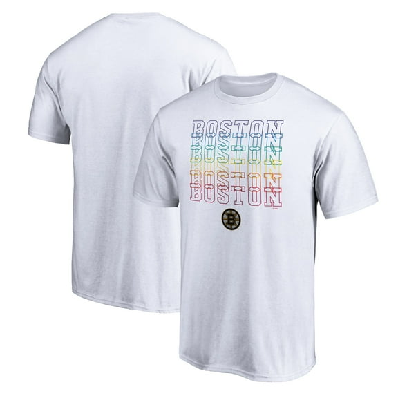 Men's White Boston Bruins City Pride T-Shirt
