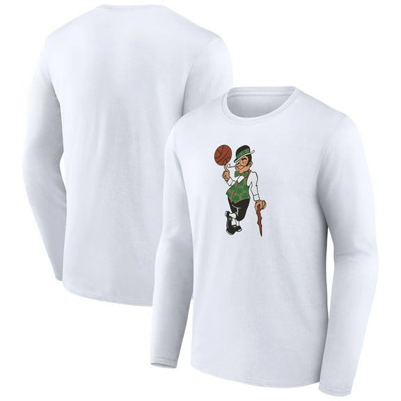 Men's White Boston Celtics Alternate Logo Long Sleeve T-Shirt
