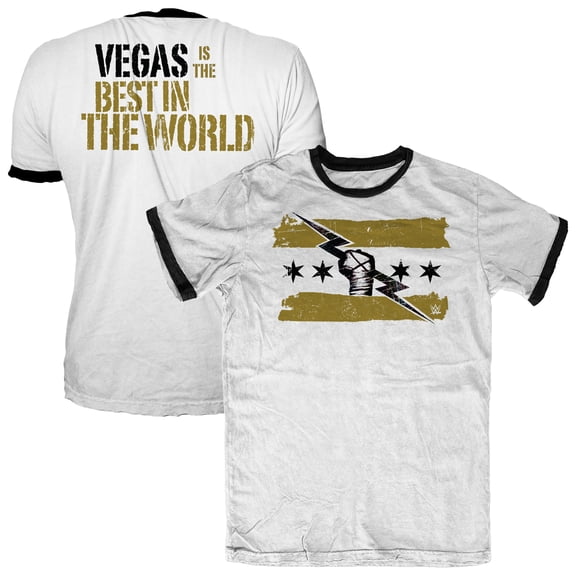Men's  White CM Punk Best in the World Las Vegas Ringer T-Shirt